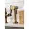 Kingston Brass KS2333KL Industrial Style Bridge Kitchen Faucet with Brass Sprayer, Antique Brass KS2333KL - alternate 4